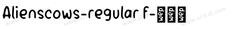 Alienscows-regular f字体转换